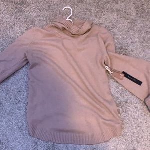 brown turtle neck sweater